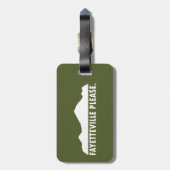 Fayetteville Arkansas Please Bagagelabel (Achterkant verticaal)