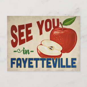 Fayetteville North Carolina Apple - Vintage Travel Briefkaart