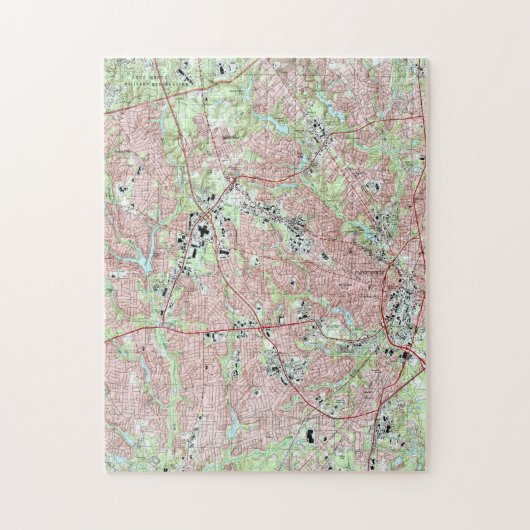 Fayetteville North Carolina Map (1997) Legpuzzel (Verticaal)