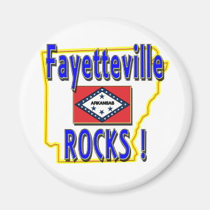 Fayetteville Rocks. (blauw) Magneet