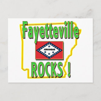 Fayetteville Rocks. (groen) Briefkaart