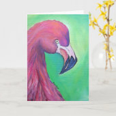 Fayina Flamingo - De gratis Kaart (Gele Bloem)