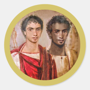 Fayum houdt van oude Egyptenaren Romeinse periode  Ronde Sticker