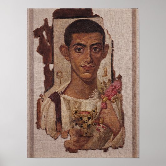 Fayum portret van Ammonius uit Antinoe Poster (Voorkant)