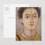 Fayum portret van een vrouw briefkaart (Voorkant / Achterkant)