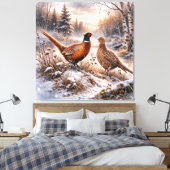Fazant  canvas afdruk (Insitu (Slaapkamer))