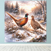 Fazant  canvas afdruk (Insitu (Houten vloer))
