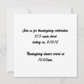 Fazant draagt pelgrimskleding kaart (Achterkant)