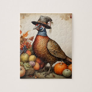 Fazant dragen bij Thanksgiving Legpuzzel