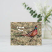 Fazant Foto Bedankt Briefkaart (Staand voorkant)