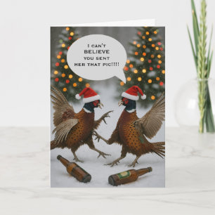 Fazant grappige kerstkaart kaart