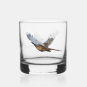 Fazant, Kunst Whisky Glas (Voorkant)