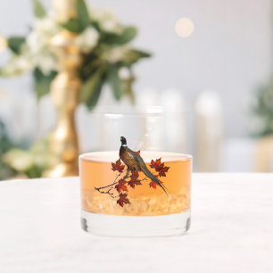 Fazant, Kunst Whisky Glas