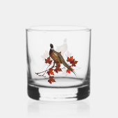 Fazant, Kunst Whisky Glas (Achterkant)