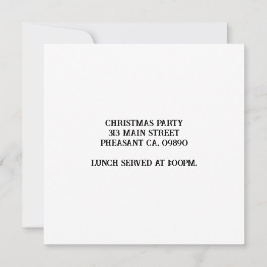 Fazant met kerstmuts kaart (Achterkant)