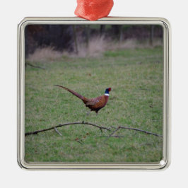 fazant metalen ornament