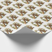  fazant op vertakking met Trees Tekenkleur Cadeaupapier (Hoek)