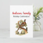 fazant op vertakking met Trees Tekenkleur Kaart (Staand voorkant)