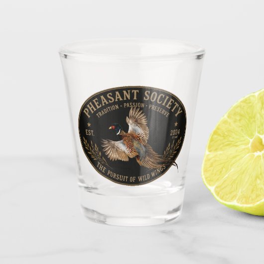 Fazant  shot glas (Voorkant)