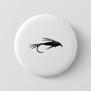 Fazant Staart Nimf Uitkomende Vlieg Vliegvissen Ge Ronde Button 5,7 Cm