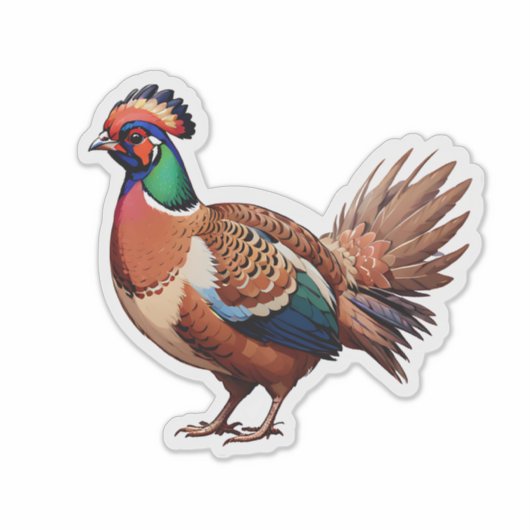 fazant sticker (Voorkant)