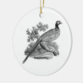 fazant-vogeltrekbaan keramisch ornament (Links)