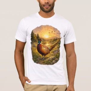 Fazant Zonsondergang Jacht Vogel Natuur Cadeau T-shirt