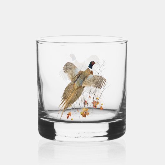 Fazanten voor altijd whisky glas (Voorkant)