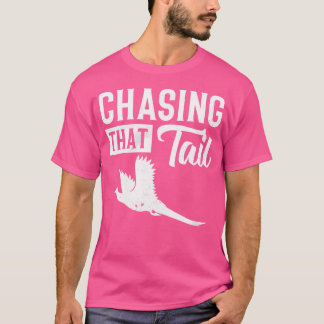 Fazantenvogeljager die op die staart jaagt t-shirt