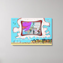 FB-500 | Absurde Visuele Humor 24x16 Canvas Afdruk