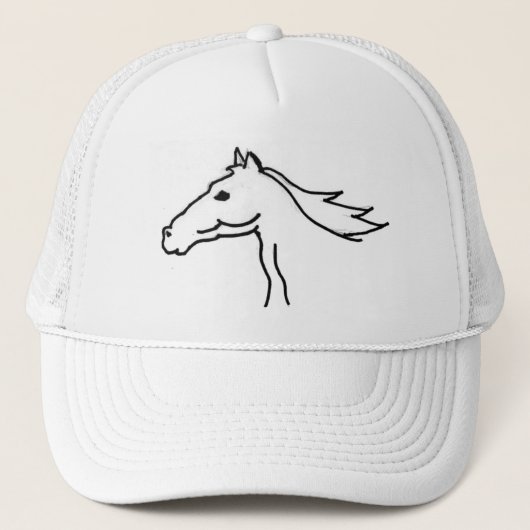 FB casquette de dessin de silhouette de cheval (Devant)