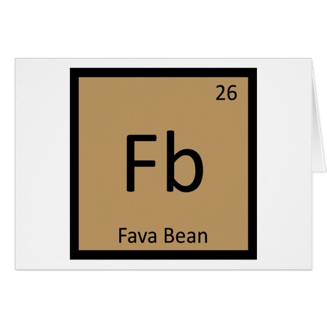 Fb - Fève Chimie Tableau Périodique (Devant horizontal)