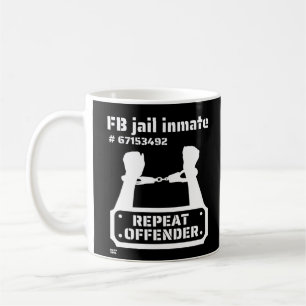 "FB JAIL INMATE" grappige gevangenbewaarneming     Koffiemok
