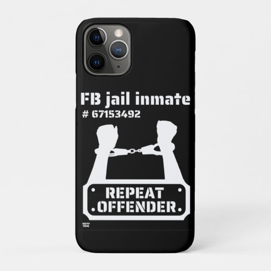 "FB JAIL INMATE" grappige gevangenneming Case-Mate iPhone Case (Achterkant)