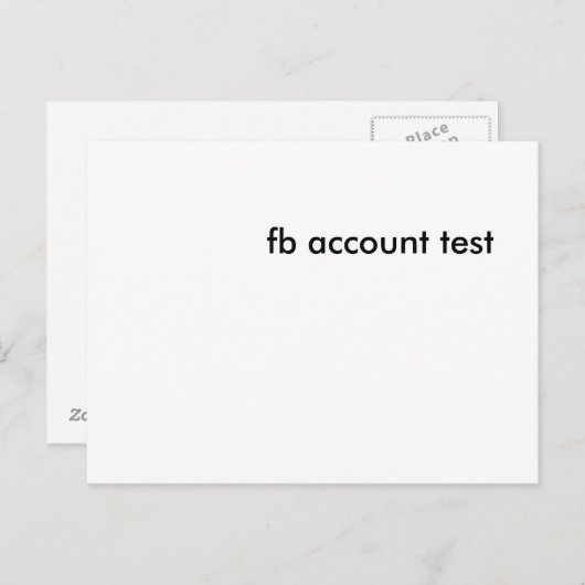 FB-test Briefkaart (Voorkant / Achterkant)