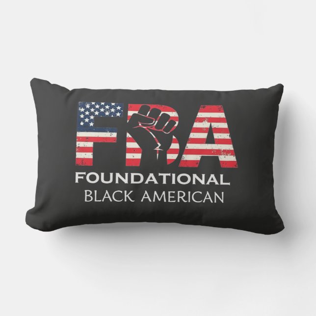 FBA Fundamentele zwarte Amerikanen Kussen (Voorkant)