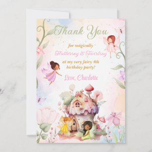 Fbattage et Twirl Fairy Carte de remerciements d'a
