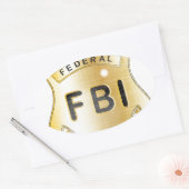 FBI Badge Ovale Sticker (Envelop)
