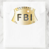 FBI Badge Ovale Sticker (Tas)