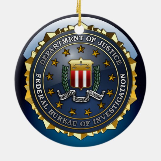 FBI Emblem Keramisch Ornament (Achterkant)