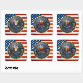 FBI Emblem Vierkante Sticker (Vel)