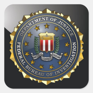 FBI Emblem Vierkante Sticker