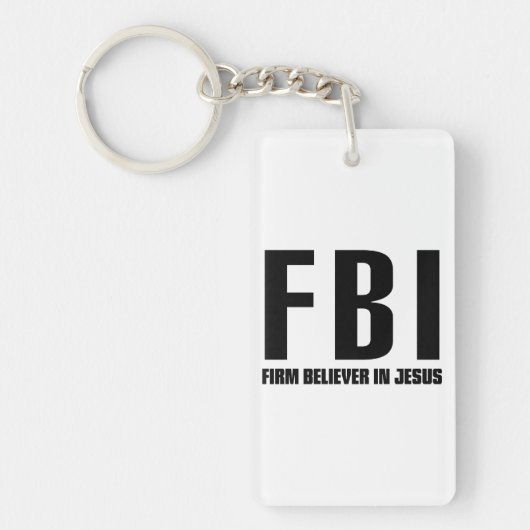 FBI Firm Believer in Jezus Sleutelhanger (Voorkant)