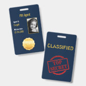 FBI Geheime Agent Badge (Voor- en achterkant)