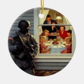 FBI kijkt naar traditionele Amerikanen Keramisch Ornament (Voorkant)