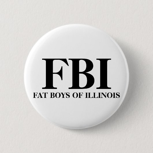 FBI, VETJES VAN ILLINOIS RONDE BUTTON 5,7 CM (Voorkant)