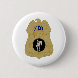 fbi vrouw body inspecteur ronde button 5,7 cm