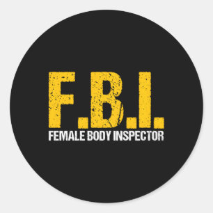 Fbi Vrouw Body Inspector Acronym Novelty Collecto Ronde Sticker