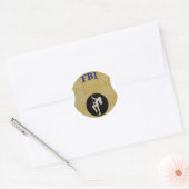 FBI vrouw Body Inspector Ronde Sticker (Envelop)