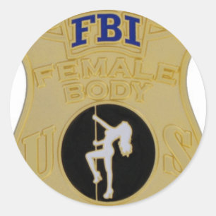 FBI vrouw Body Inspector Ronde Sticker